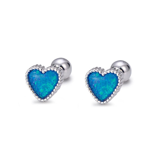 20G Opal Love Heart Cartilage Stud Earrings 925 Sterling Silver Colorful Opal Tiny Heart Tragus Earring Helix Ear Piercing Barbell Conch Studs Hypoallergenic Jewelry Gifts for Women Girls BFF (Blue) 20G Opal Love Heart Cartilage Stud Earrings 925 Sterling Silver Colorful Opal Tiny Heart Tragus Earring Helix Ear Piercing Barbell Conch Studs Hypoallergenic Jewelry Gifts for Women Girls BFF (Blue)