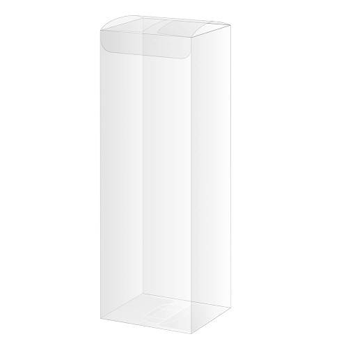 EZEKMAF Transparent Boxes, 2.4 x 2.4 x 7 inch Clear Rectangle Tumble Jewelry Gift Packing Storage Boxes for Birthday Party, Wedding Party, Christmas and Baby Shower Favors