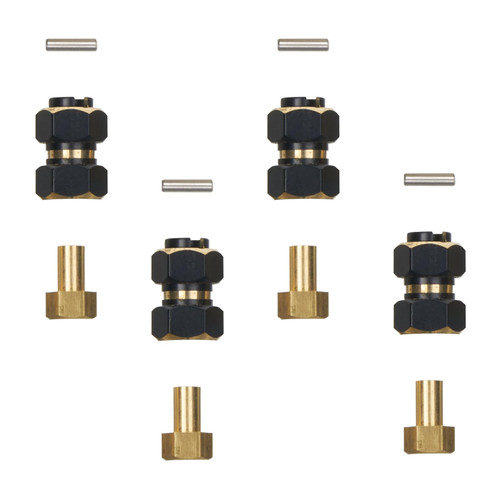 HOBOHY 1/18 10mm Brass Wheel Hex Hub Extenders Adaptor for TRX4M 1:18 RC Crawler Upgrade Parts