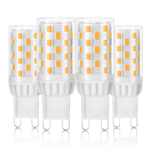 Lososuch G9 LED Light Bulb Dimmable 5W 2700K Soft Warm White,40W 60W Halogen Equivalent, G9 bi-pin 550 LM AC 120V for Chandelier Wall Pendant Ceiling Lighting Lamps No-Flicker,4-Pack