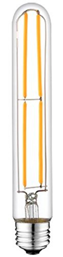 Bulbright Vintage Tubular LED Filament Bulb Dimmable T30 5W LED Light Bulb, E26 Base, Clear Warm White 2700K, 50W Equivalent, 110-120VAC, Dimmable