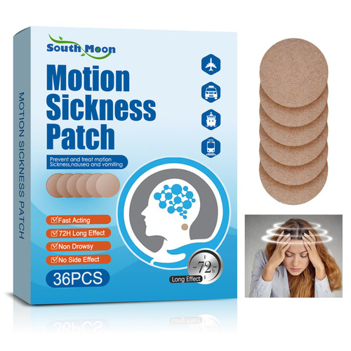 Motion Sickness Patches, Effective Motion Sickness Relief, 36 Pack Motion Sickness Patches for Cruise Car Fly Sickness Relief, Anti-Nausea Motion Sickness Relief, Travel Essentials No-Side-Effect