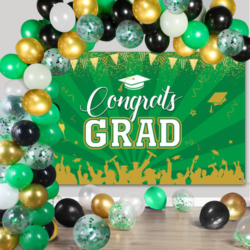 Congrats Grad Decorations 2023 Graduation Party Decorations Class of 2023 Balloons Decorations Happy Grad Supplies Graduation Party Decoration (Green) Congrats Grad Decorations 2023 Graduation Party Decorations Class of 2023 Balloons Decorations Happy Grad Supplies Graduation Party Decoration (Green)