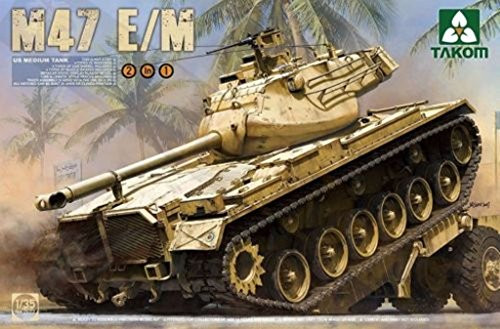 Takom 1:35 M47 E/M Patton US Medium Tank Plastic Model Kit #2072
