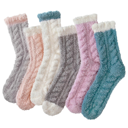 Ginmewrae Women Fuzzy Socks Cozy Soft Fluffy Slipper Socks Home Sleeping Warm Winter Socks Stocking Stuffer Gift for Women