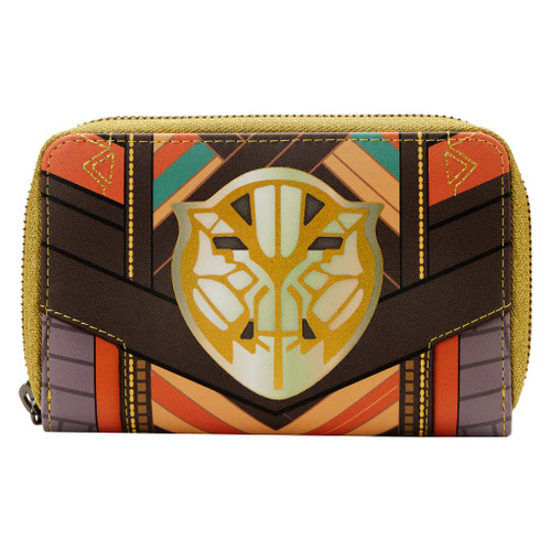 Loungefly Marvel Black Panther OKOYE Cosplay Zip Around Wallet Loungefly Marvel Black Panther OKOYE Cosplay Zip Around Wallet