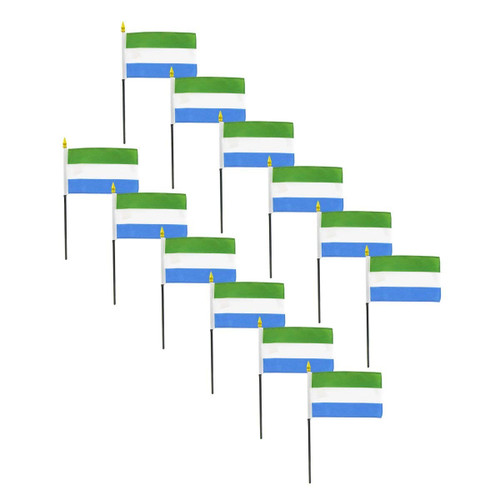 Online Stores Sierra Leone 4in x 6in Stick Flag (12 PK)