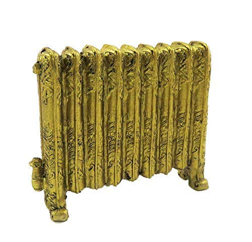 Melody Jane Dollhouse Ornamental Victorian Radiator Antique Gold Miniature 1:12 Scale