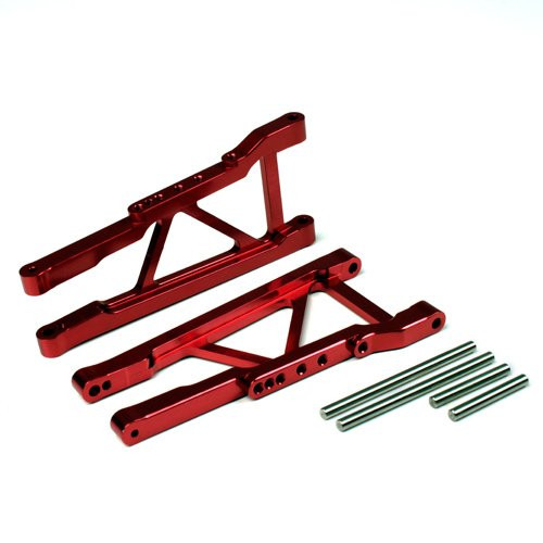 Atomik RC Alloy Front Lower Arm, Red fits the Traxxas 1/10 Slash 4X4 and Other Traxxas Models - Replaces Traxxas Part 3655X