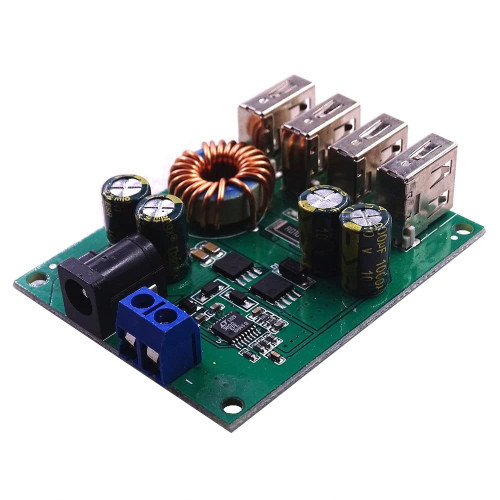 DC DC 9V 12V 24V 36V 48V 7-60V to 5V Voltage Regulator Buck Converter 5A Volt Transformer Power Supply Module 4 USB Ports DC DC 9V 12V 24V 36V 48V 7-60V to 5V Voltage Regulator Buck Converter 5A Volt Transformer Power Supply Module 4 USB Ports
