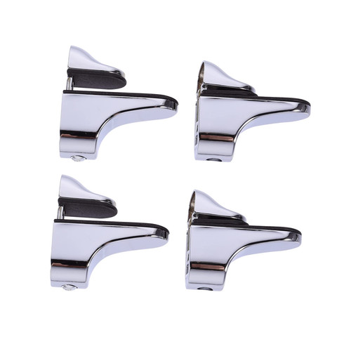 DOITOOL 4pcs Glass Clip Glass Shelf Clamp Bracket Glass Shelf Supports Brackets for Shelves Floating Glass Shelf Brackets Shelf Brackets for Glass Shelves Zinc Alloy Metal Clip Adjustable
