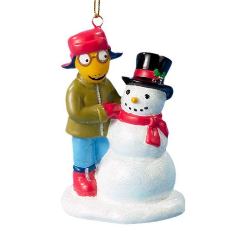 Kurt Adler 3" Resin Arthur & Snowman Ornament