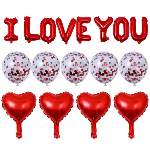 VALICLUD 1 Set Valentine's Day Balloon Love Balloon Engagement Balloon 2021 Party Balloons White Latex Balloons Party Supplies Balloons Proposal Marry me Heart-Shaped Aluminum Film