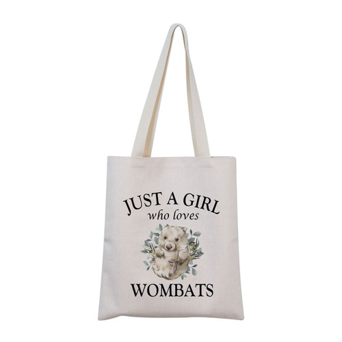 MNIGIU Wombat Lover Gift Wombat Cosmetic Makeup Bag Just A G Who Loves Wombats Travel Zipper Pouch Wombat Australian Marsupial Gift (Shopping Bag)
