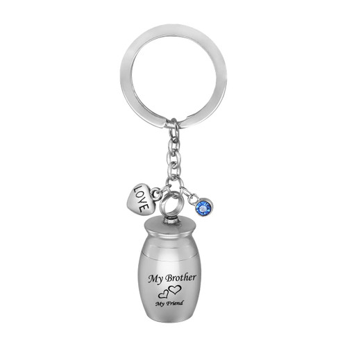 COCO Park My Family My Friend Urns for Ashes Stainless Steel Memorial Keepsake Cremation Keychain Jewelry Brother - Customized