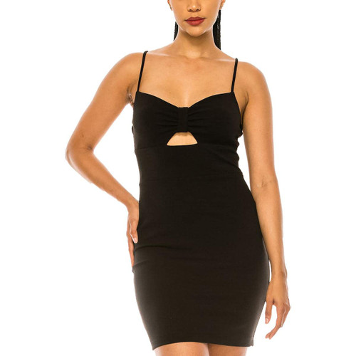 B Darlin Womens Black Cut Out Zippered Sleeveless Sweetheart Neckline Above The Knee Party Body Con Dress Juniors 5