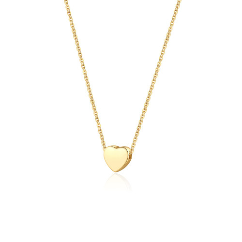 Lcherry Dainty Tiny Heart Necklace 14K Gold Plated Choker Necklace for Women