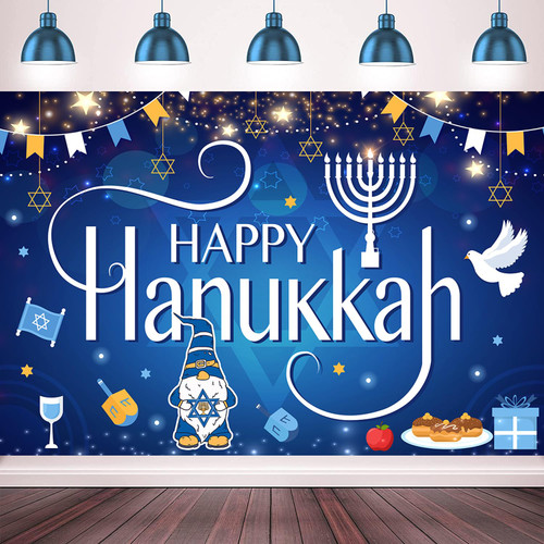 Hanukkah Decorations Happy Hanukkah Backdrop Banner Jewish Chanukah Party Photography Background Banner Hanukkah Party Supplies for Jewish Festival Holiday Indoor Outdoor Decor Hanukkah Decorations Happy Hanukkah Backdrop Banner Jewish Chanukah Party Photography Background Banner Hanukkah Party Supplies for Jewish Festival Holiday Indoor Outdoor Decor
