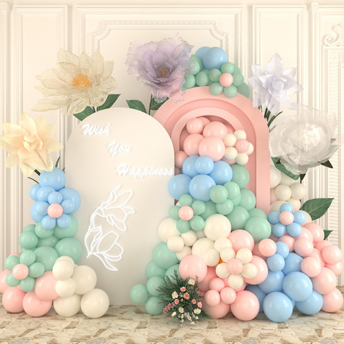 Pastel Balloons Garland Kit, Pastel Blue Cream Balloon Garland Arch Kit with Macaron Orange Green Balloons, Latex Balloons for Birthday Party Baby Shower Wedding Anniversary Party Decoration Pastel Balloons Garland Kit, Pastel Blue Cream Balloon Garland Arch Kit with Macaron Orange Green Balloons, Latex Balloons for Birthday Party Baby Shower Wedding Anniversary Party Decoration