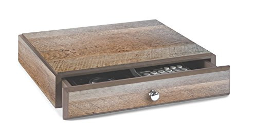 Bindertek Stacking Wood Desk Organizers Supply Drawer, Driftwood (WSD-DR)