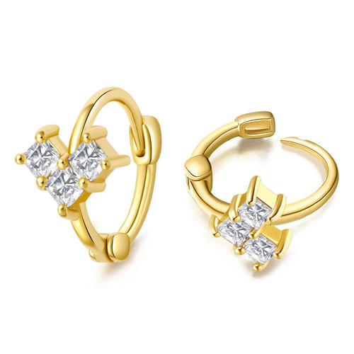 Small Gold Hoop Earrings for Women 14K Gold Plated Hoops Tiny Hypoallergenic Cubic Zirconia Cartilage Gold Huggie Hoop Earrings for Teen Girls (Mini Heart)