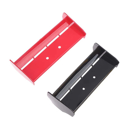 LAFEINA 2 Pack Rear Spoiler Tail Wing for 1/10 Scale RC Racing Car Off-Road Buggy Truck HPI KYOSHO HSP 94106 94107 94166 (Black & Red)