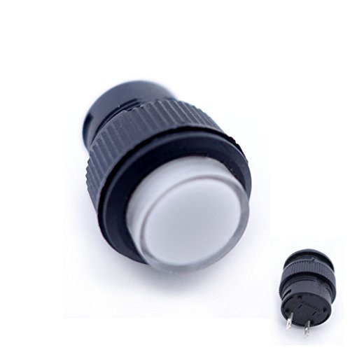TrendBox 100 White Momentary Push Button Switch Round 3A 250V AC SPST On/Off 16mm 503B For Repairs Small Electronics