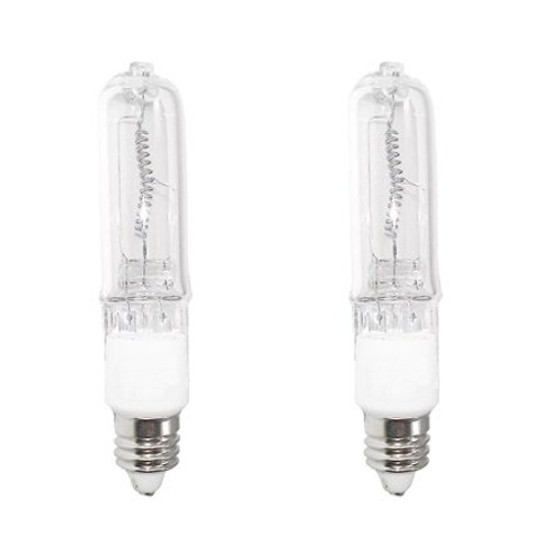 Anyray (2)-Bulbs A1806Y 200 Watt JD E11 200W Mini-Candelabra T4 200Watts Halogen Light Bulb, Clear