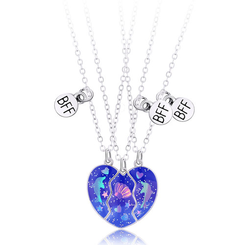 YANCHUN BFF Necklaces for 3 Girls Best Friend Necklace Friendship Necklace Bff Heart Pendant Necklace Best Friends Forever Necklaces Jewelry Gift for Teen Girls (pink-d) YANCHUN BFF Necklaces for 3 Girls Best Friend Necklace Friendship Necklace Bff Heart Pendant Necklace Best Friends Forever Necklaces Jewelry Gift for Teen Girls (pink-d)