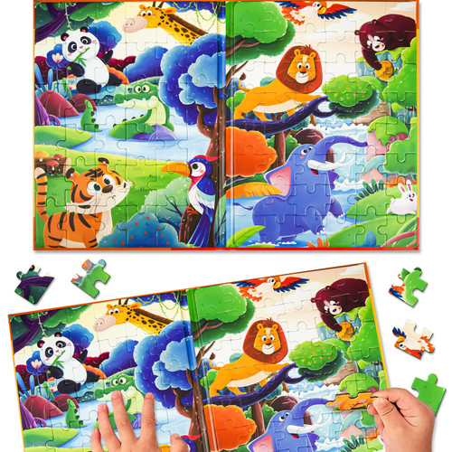 Magnetic Puzzles for Kids Ages 3-5, Toddler Animals Magnet Puzzle Book A4 Size, Kids Travel Puzzles Toys, Montessori Preschool Learning Toy for 3-8 Year Olds Boys and Girls Magnetic Puzzles for Kids Ages 3-5, Toddler Animals Magnet Puzzle Book A4 Size, Kids Travel Puzzles Toys, Montessori Preschool Learning Toy for 3-8 Year Olds Boys and Girls