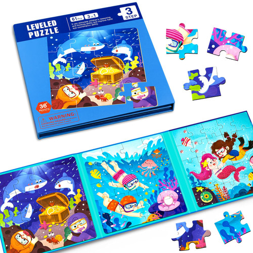 Magnetic Puzzles for Kids Ages 3-5, Toddler 3 in 1 Cartoon Jigsaw Puzzle Book, Montessori Preschool Learning Toy, Travel Toys and Travel Games for 3-5 Year Olds Boys and Girls Magnetic Puzzles for Kids Ages 3-5, Toddler 3 in 1 Cartoon Jigsaw Puzzle Book, Montessori Preschool Learning Toy, Travel Toys and Travel Games for 3-5 Year Olds Boys and Girls