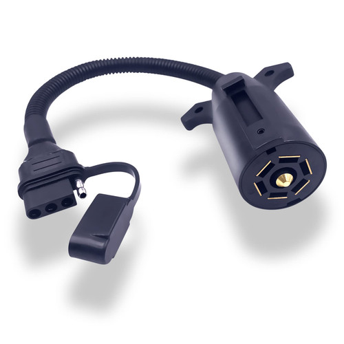 CXTM 7 Way Blade to 4 Way Flat Trailer Connector Single-Function Wiring Adapter, 7 pin to 4 pin Trailer Adapter