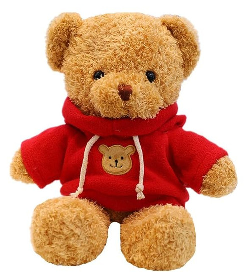 CHELEI2019 11.8" Teddy Bear Stuffed Animal Cute Teddy Bear with Hoodie Plush Toy for Kids,Red CHELEI2019 11.8" Teddy Bear Stuffed Animal Cute Teddy Bear with Hoodie Plush Toy for Kids,Red