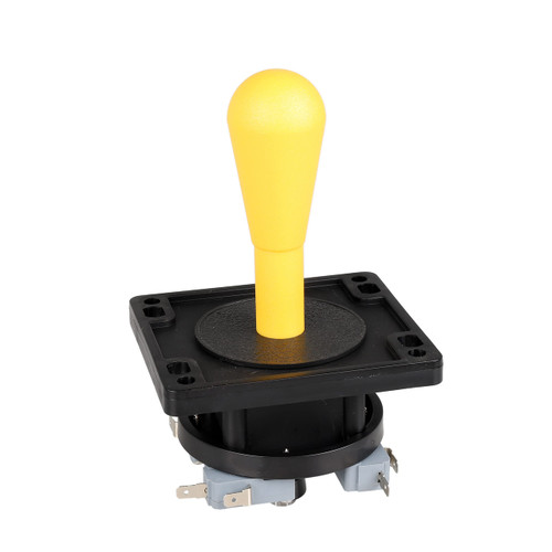 EG STARTS American Style Arcade Competition 2Pin Bat Joystick Switchable from 8 Ways Operation, Elliptical Handle, Precision 8-Way 0.187" (4.8mm) Terminal (Yellow)