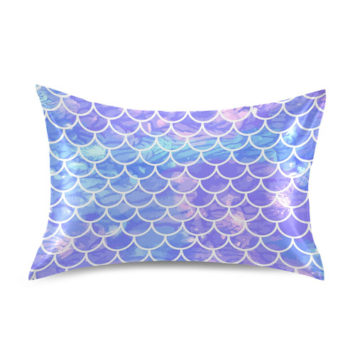 Satin Silk Pillowcase for Hair and Skin,Pretty Mermaid Scales Pillow Cases Standard Size 20x26 in,Super Soft Pillow Case with Envelope Closure