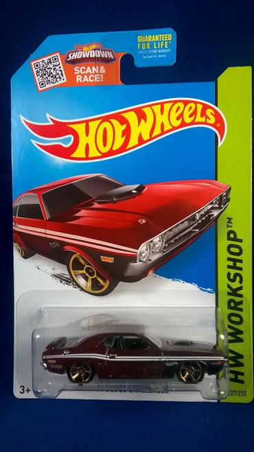 Hot Wheels '71 Dodge Challenger Red Die-cast 1:64 Scale 2015 HW Workshop Rare .HN#GG_634T6344 G134548TY29447