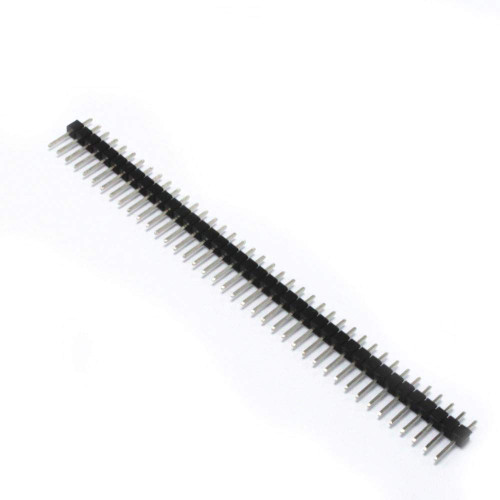 50pcs 40 Pin 1x40 Single Row Male 2.54 Breakable Pin Header Connector Strip for Arduino Black