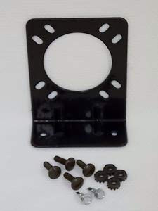 Black-Coated Mounting Bracket For 7-Way Rv Socket- (Pack of 1)