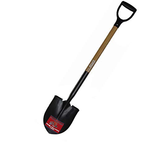 Bully Tools 72510 14-Gauge Round Point Shovel with American Ash D-Grip Handle