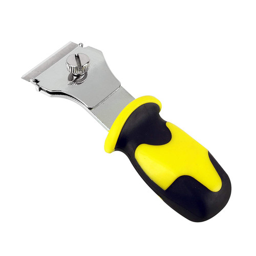 5' Heavy Duty Stubby Razor Blade Scraper with Comfort Soft Grip Handle