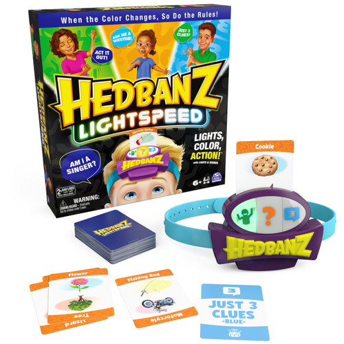Hedbanz Lightspeed Game with Lights & Sounds | Family Games | Games for Family Game Night| Kids Games | Card Games for Families & Kids Ages 6 and up Hedbanz Lightspeed Game with Lights & Sounds | Family Games | Games for Family Game Night| Kids Games | Card Games for Families & Kids Ages 6 and up