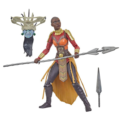 Marvel Legends Series Black Panther Wakanda Forever Okoye 6-inch MCU Action Figure Toy, 2 Accessories, 1 Build-A-Figure Part