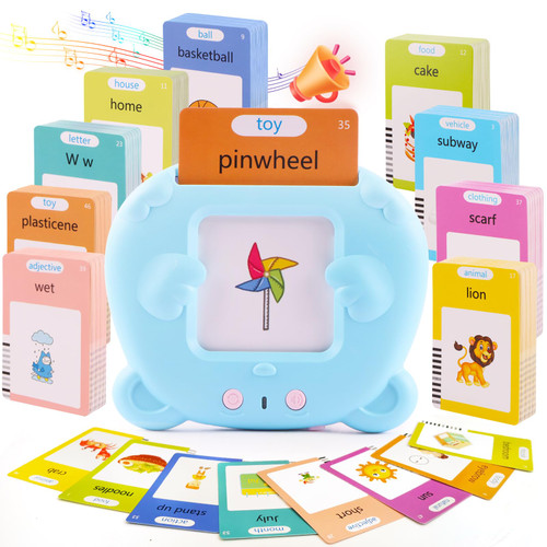 Talking Flash Cards for Toddlers 1-3 Years, 510 Sight Words, Autism Sensory Toys for Autistic Children,Learning Montessori Toys, Educational Preschool Gifts for Boys and Girls Ages 2-4