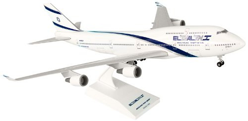 Daron Skymarks El Al 747-400 Airplane Model Building Kit with Gear, 1/200-Scale