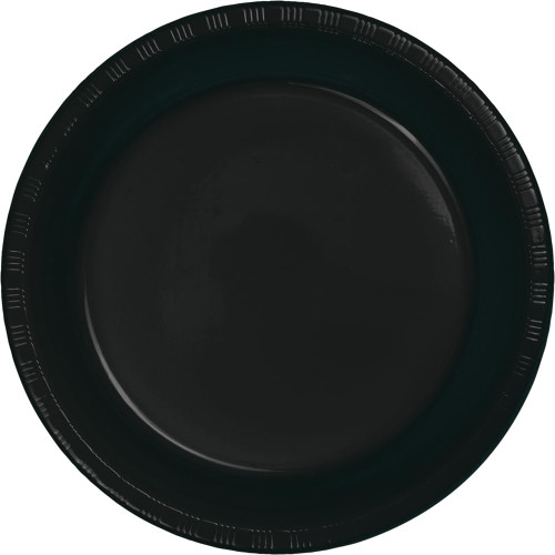Creative Converting Touch of Color Banquet Plate, Black Velvet