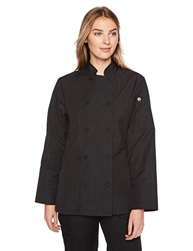 Chef Works Women's Carlisle Executive Chef Coat, Pinstripe, X-Small