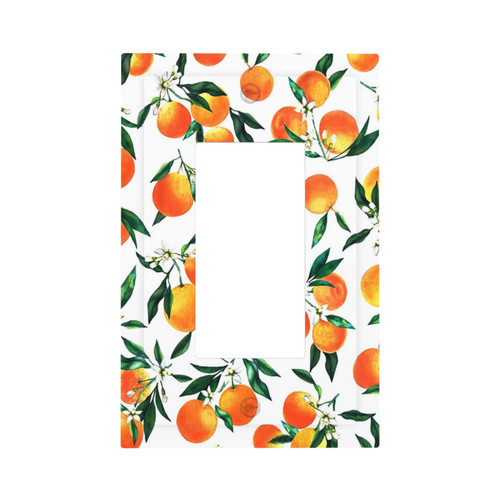 Fruit Orange 1 Gang Rocker/Decora Outlet Light Switch Wall Plate Cover Faceplate Decorative Faceplate for Bathroom Home Living Room Bedroom Decorate 5" x 3 Fruit Orange 1 Gang Rocker/Decora Outlet Light Switch Wall Plate Cover Faceplate Decorative Faceplate for Bathroom Home Living Room Bedroom Decorate 5" x 3