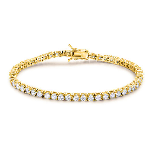 Gemsme 18K Gold Plated Cubic Zirconia Classic Tennis Bracelet 6.5 Inch (Gold-Plated-Brass) Gemsme 18K Gold Plated Cubic Zirconia Classic Tennis Bracelet 6.5 Inch (Gold-Plated-Brass)