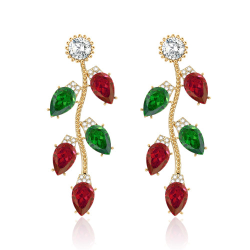 ENSKEFEN Colorful Christmas Earrings for Women Dazzling Crystal Light Bulb Earrings Red Green Xmas Bulb Earrings Christmas Dangle Earrings ENSKEFEN Colorful Christmas Earrings for Women Dazzling Crystal Light Bulb Earrings Red Green Xmas Bulb Earrings Christmas Dangle Earrings
