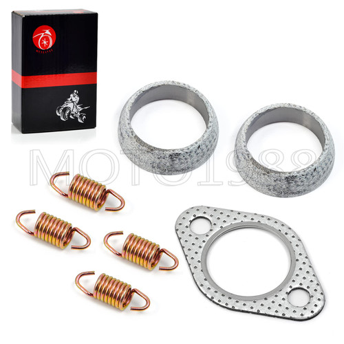 MOTO1988 Exhaust Gasket Seal Spring Rebuild Kit for Polaris Sportsman Ranger Scrambler Hawkeye Worker 400 425 450 500 2001-2014 3085075 5243518